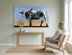 Modern tablou pe pânză cu motivul ZVIERA, peisaj, natură în alb-bej nuanțe agățat în interiorul sufragerie, atmosferă rustică, natură și forță – interior