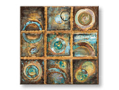 Tablou de perete pictat ABSTRAKT 1 parte CFAAB004 - 70x70 cm