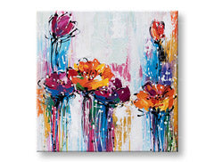 Tablou de perete pictat ABSTRAKT 1 parte CFAAB015 - 60x60 cm