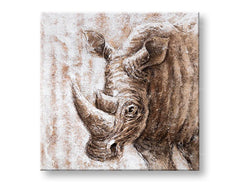 Tablou pictat NOSOROŽEC 1 parte CFAAN016 - 70x70 cm