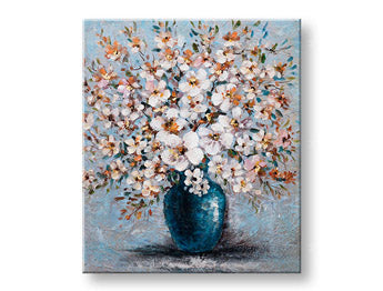 Tablou de perete pictat FLOWERS 1 parte CFAFL019 - 60x70 cm