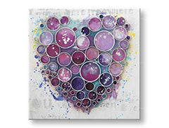 Tablou de perete pictat HEART 1 parte CFAZH4250E1 - 60x60 cm