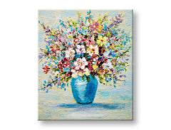 Tablou de perete pictat FLORI IN A VASE 1 parte 60x70 cm YOBCFAZH6215E1