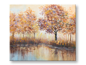 Tablou de perete pictat TREES 1 parte 70x60 cm YOBCFAZH6380E1