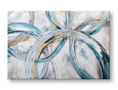 Tablou de perete pictat ABSTRAKT 1 parte 120x80 cm CWF11421WE1