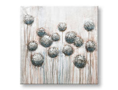 Tablou de perete pictat FLOWERS 1 parte CWF1210HE1 - 70x70 cm