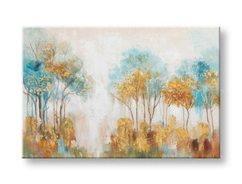 Tablou de perete pictat TREES 1 parte CWF1537WE1 - 90x60 cm