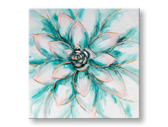 Tablou de perete pictat FLOWERS 1 parte CWF1588HE1 - 70x70 cm