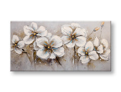 Tablou de perete pictat FLOWERS 1 parte 100x50 cm CWF1786WE1