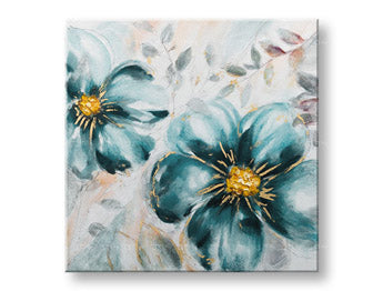 Tablou de perete pictat FLOWERS 1 parte CWF1973WE1 - 70x70 cm