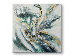 Tablou de perete pictat ABSTRAKT 1 parte CWFAB035 - 100x100 cm