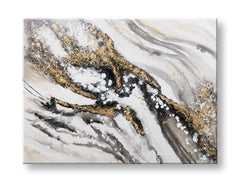 Tablou de perete pictat ABSTRAKT 1 parte CWFAB046 - 120x90 cm