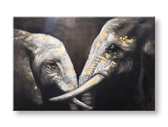 Tablou de perete pictat SLONY 1 parte CWFAN083 - 120x80 cm