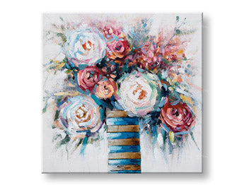 Tablou de perete pictat FLOWERS 1 parte CWFFL020 - 70x70 cm