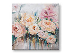 Tablou de perete pictat FLOWERS 1 parte CWFFL037 - 100x100 cm