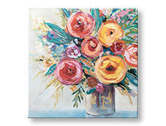 Tablou de perete pictat FLOWERS 1 parte CWFFL038 - 80x80 cm