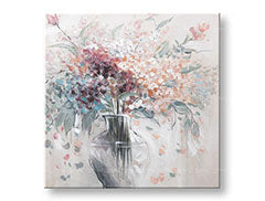 Tablou de perete pictat FLOWERS 1 parte YOBCWFFL040 - 80x80 cm
