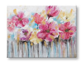 Tablou de perete pictat FLOWERS 1 parte YOBCWFFL041 - 120x90 cm
