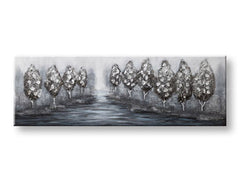 Tablou pictat pe perete ARBORI 1 parte CWFTR029 - 150x50 cm