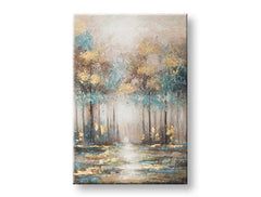 Tablou mural pictat ARBORI 1 parte YOBCWFTR087 - 80x120 cm