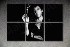 Pop art tablou pe pânză cu motivul SCARFACE-AL PACINO 6 piese XXL Akcia al8, floare în gri-negru nuanțe, atmosferă dramatică, potrivit pentru sufragerie – principală