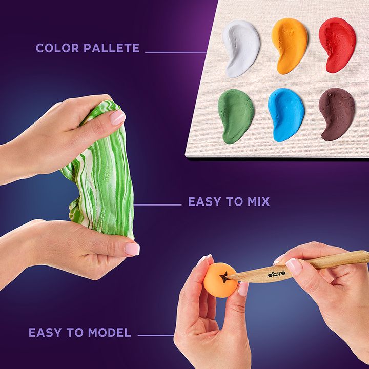 Modern tablou pe pânză în violet-verde nuanțe, atmosferă festivă, natură | OKTO de modelaj set v din lemn ramă 21 x 21 cm Radosť – produs, vedere 4