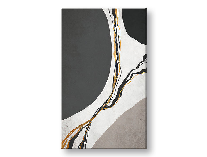 Industrial tablou pe pânză cu motivul ABSTRACT 003, natură în alb-gri nuanțe, atmosferă liniștită, eleganță, potrivit pentru hol | Tablou pe pânză ABSTRACT 003 – principală