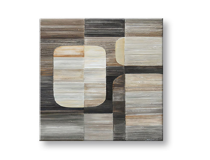 Rustic tablou pe pânză cu motivul natură în bej-maro nuanțe, atmosferă liniștită, minimalism, potrivit pentru birou de lucru | Tablou pe pânză ABSTRACT – principală