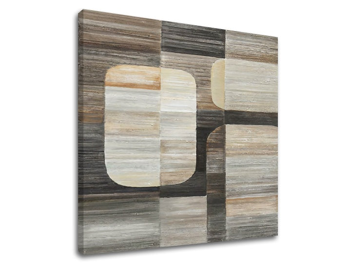 Rustic tablou cu motivul natură în bej-maro nuanțe | Tablou pe pânză ABSTRACT, minimalism – previzualizare