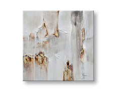 Industrial tablou pe pânză cu motivul natură în alb-bej nuanțe, atmosferă liniștită, minimalism, potrivit pentru birou | Tablou pe pânză ABSTRACT – principală