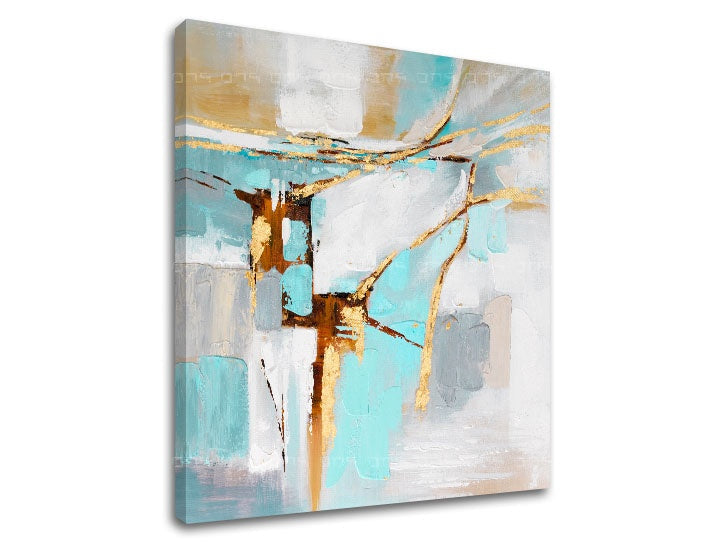 Art deco tablou pe pânză în alb-bej nuanțe | Tablou pe pânză ABSTRACT, eleganță, decorațiune de perete – previzualizare