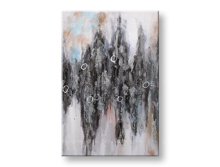 Industrial tablou pe pânză în alb-bej nuanțe, atmosferă liniștită, natură și minimalism, potrivit pentru hol | Tablou pe pânză ABSTRACT – principală
