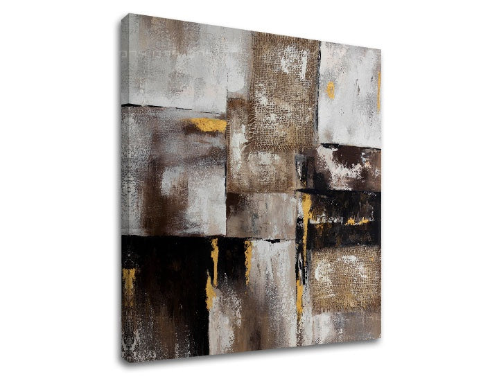 Industrial tablou cu motivul personalitate celebră în alb-bej nuanțe | Tablou pe pânză ABSTRACT, minimalism – previzualizare