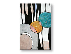 Pop art tablou pe pânză în multicolor nuanțe, atmosferă liniștită, potrivit pentru birou | Tablou pe pânză ABSTRACT – principală
