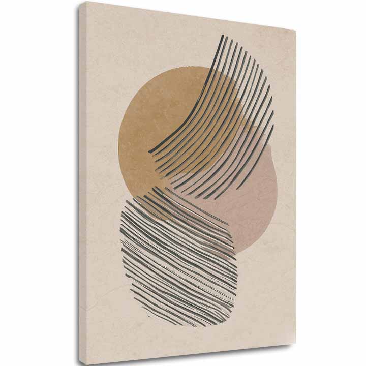 Tablou pe pânză Abstracte Kruhy - Béžovo-zlatý Dizajn - imagine principală