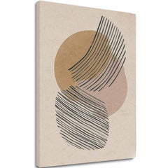 Tablou pe pânză Abstracte Kruhy - Béžovo-zlatý Dizajn - imagine principală