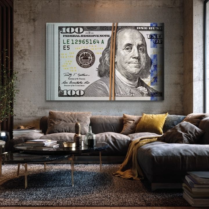 Tablou pe pânză Benjamin Franklin - Symbol Múdrosti - imagine 2