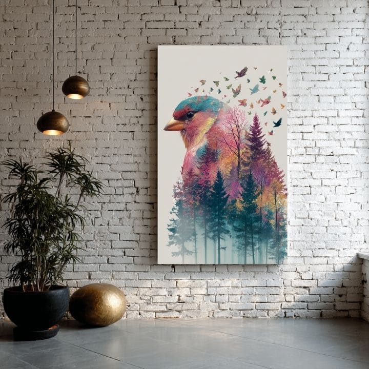 Tablou canvas Bufniță de pădure - decor mistic - imagine 3
