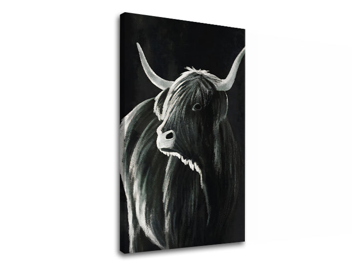 Industrial tablou pe pânză cu motivul TAUR 002, hartă în alb-gri nuanțe, atmosferă dramatică, natură și minimalism, potrivit pentru hol – produs