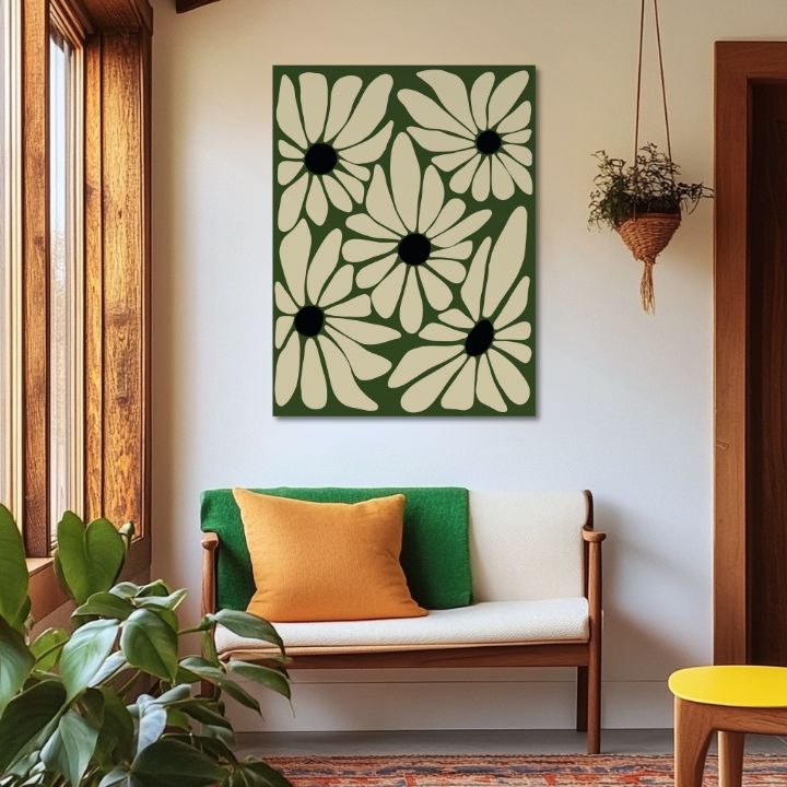 Modern tablou pe pânză cu motivul Volanie divočiny, flori în negru nuanțe, atmosferă veselă, natură | Tablou pe pânză – Volanie divočiny – produs