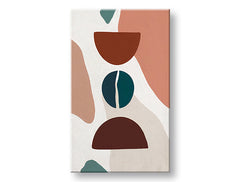În stil scandinav tablou pe pânză cu motivul FAREBNÝ ABSTRACT 001, natură în bej-maro nuanțe, atmosferă liniștită, natură și minimalism – principală