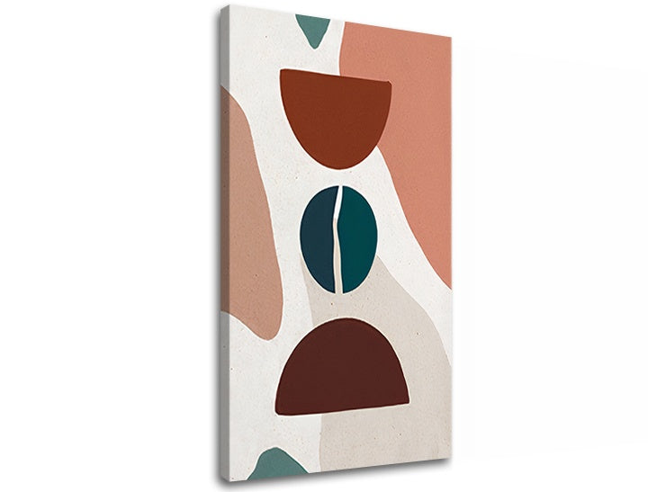 În stil scandinav tablou cu motivul FAREBNÝ ABSTRACT 001, natură în bej-maro nuanțe | Tablou pe pânză FAREBNÝ ABSTRACT 001, natură și minimalism – previzualizare