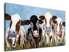 Pop art tablou pe pânză cu motivul KRAVY, cer, peisaj, univers în alb-maro nuanțe, atmosferă veselă, natură, potrivit pentru bucătărie | Tablou pe pânză KRAVY – produs