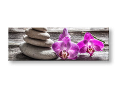 Rustic tablou pe pânză cu motivul FENG SHUI în violet-gri nuanțe, atmosferă liniștită, natură, potrivit pentru sufragerie | Tablou pe pânză FENG SHUI_060-13 – principală