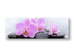 Clasic tablou pe pânză cu motivul FENG SHUI, flori, natură în alb-roz nuanțe, atmosferă liniștită, natură, potrivit pentru sufragerie | Tablou pe pânză FENG SHUI_062-13 – principală