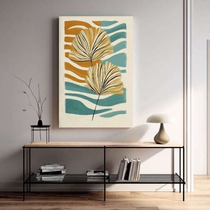 Tablou pe pânză Golden Letter - Minimalist motiv - imagine 3