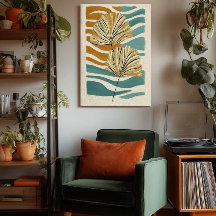 Tablou pe pânză Golden Letter - Minimalist motiv - imagine 4