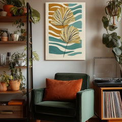 Tablou pe pânză Golden Letter - Minimalist motiv - imagine 4