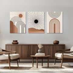 Modern tablou pe pânză cu motivul V srdci svetla în crem-negru nuanțe, atmosferă liniștită, natură și minimalism | Tablou pe pânză – V srdci svetla – produs, vedere 2