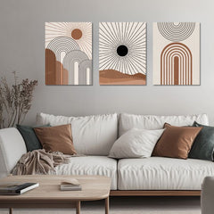 Modern tablou pe pânză cu motivul V srdci svetla în crem-negru nuanțe, atmosferă liniștită, natură și minimalism | Tablou pe pânză – V srdci svetla – produs, vedere 3